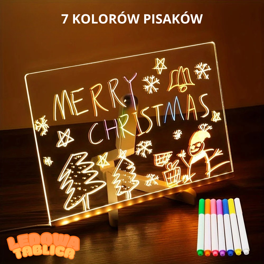 LedowaTablica™ – Interaktywna Tablica do Rysowania z Kolorowymi Pisakami