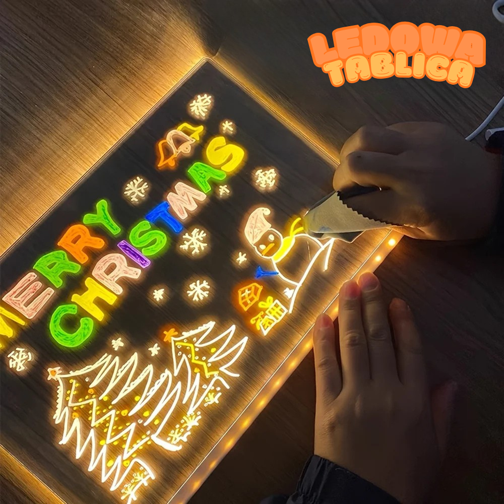 LedowaTablica™ – Interaktywna Tablica do Rysowania z Kolorowymi Pisakami