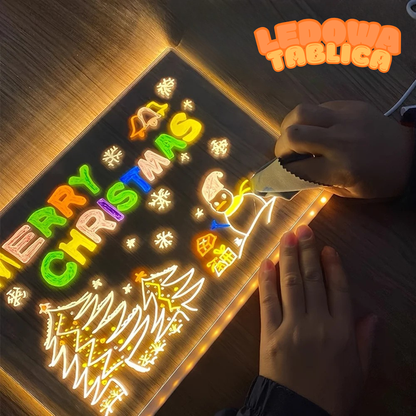 LedowaTablica™ – Interaktywna Tablica do Rysowania z Kolorowymi Pisakami